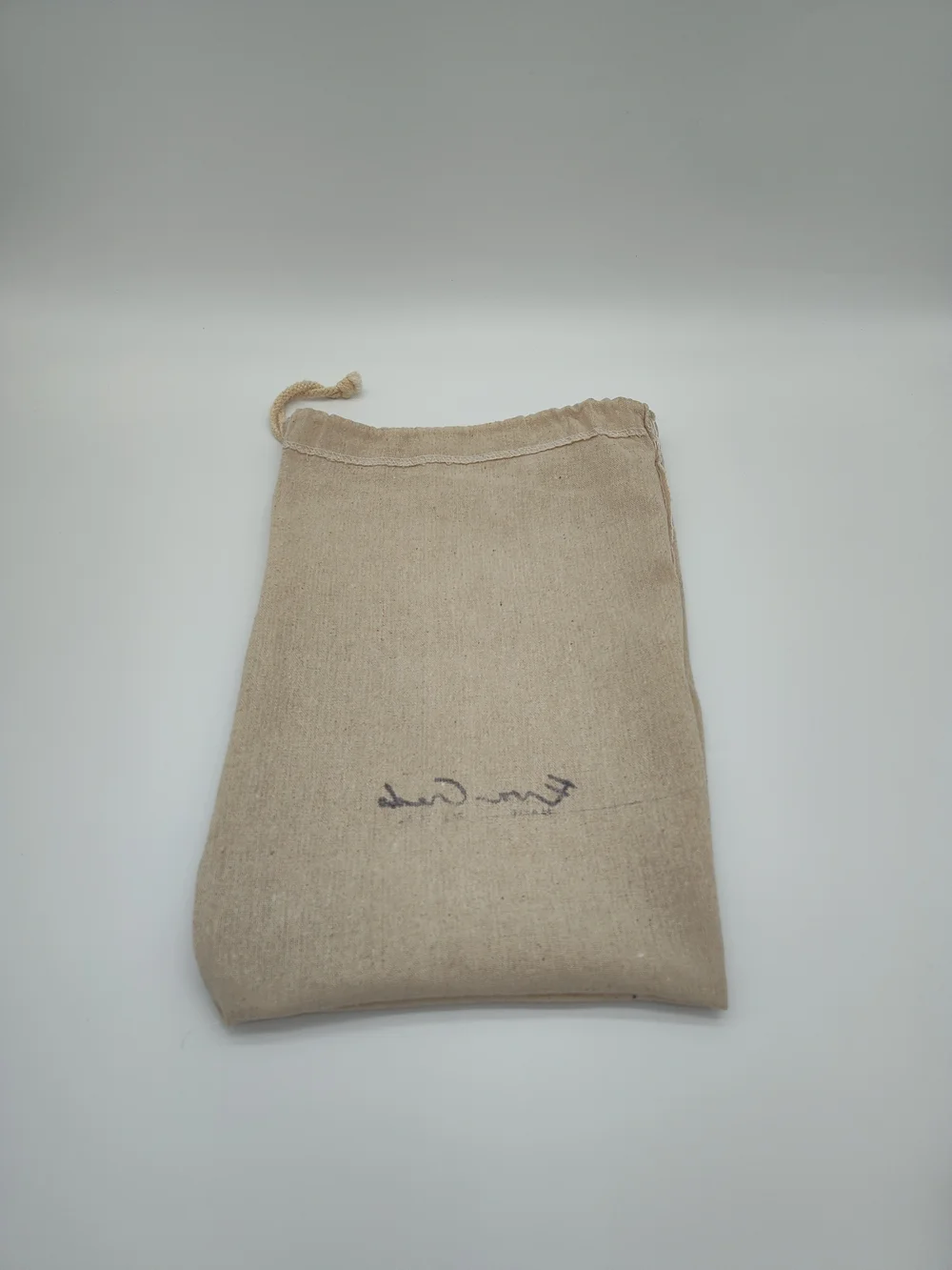 EVA CREDO Made in America Linen Drawstring Dust Bag Beige Storage Pouch EUC